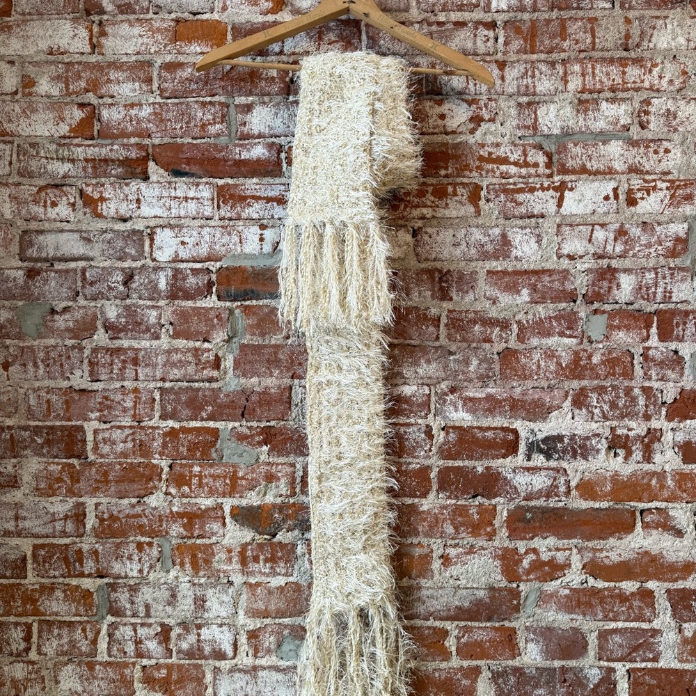Cream Textured Scarf - Picture 4 of 4